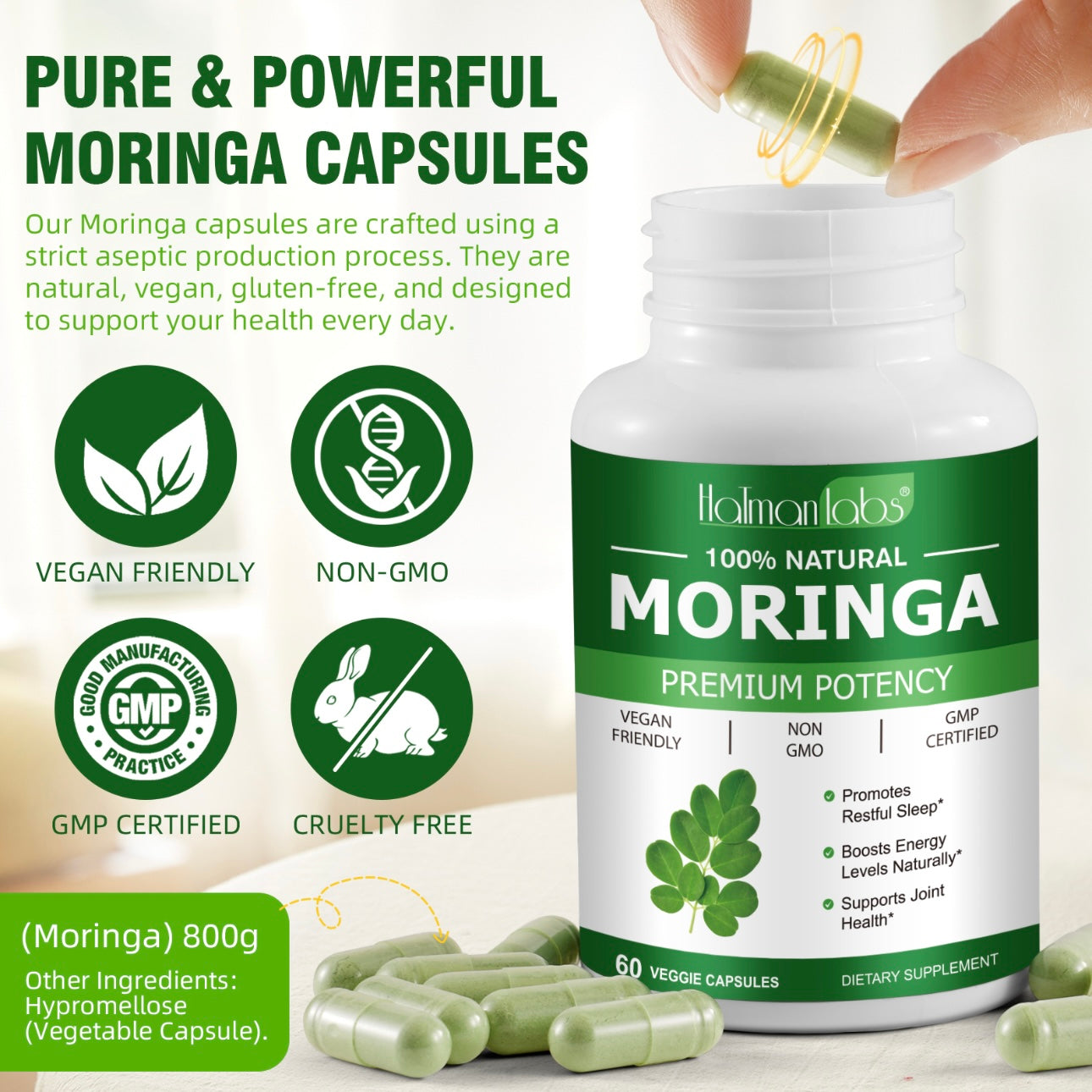 HatmanLabs® Moringa Capsules