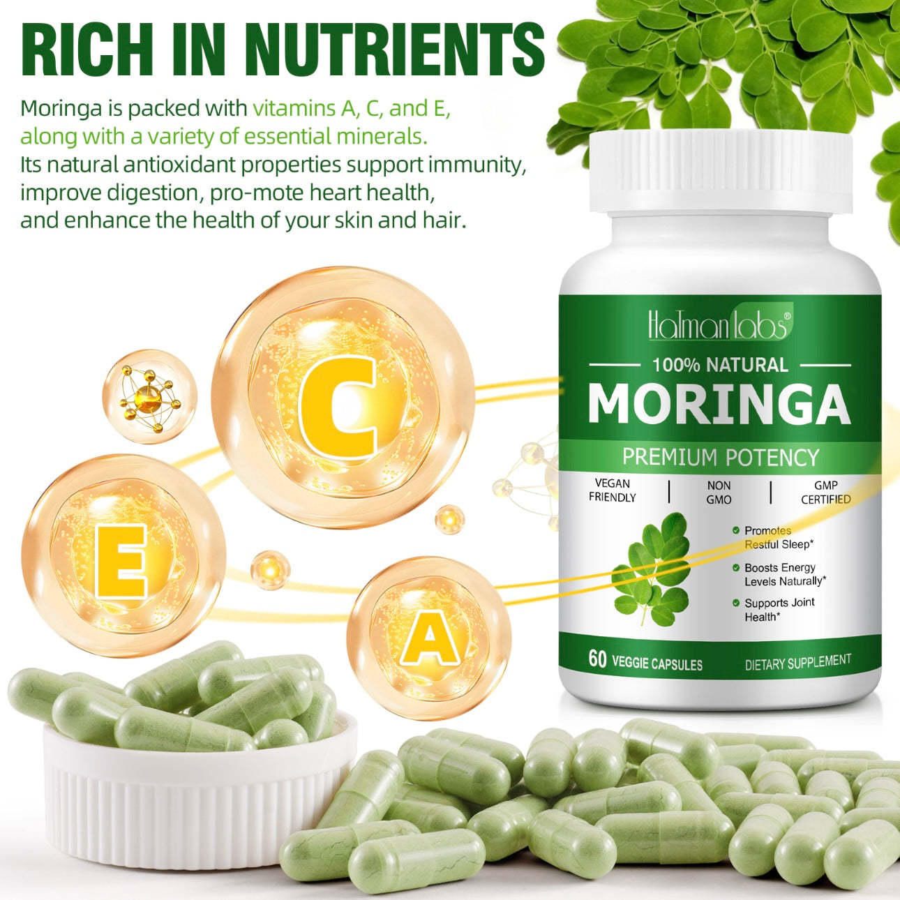 HatmanLabs® Moringa Capsules